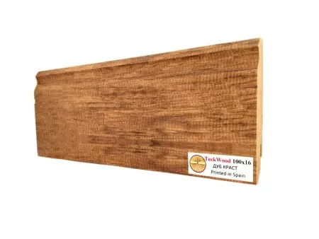 Плинтус МДФ TECKWOOD фигурный Дуб Краст 100х16х2150