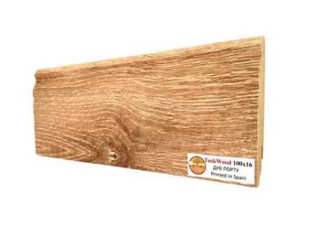 Плинтус МДФ TECKWOOD фигурный Дуб Порту 100х16х2150